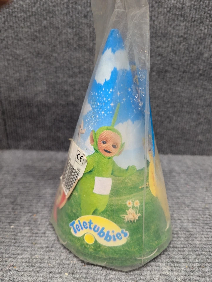 8 Vintage Teletubbies Birthday Party Hats 1998 New Old Stock - image 4 of 4