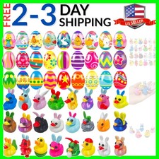 24 Pcs Prefilled Easter Eggs with 3D Print Easter Ducks Toys Inside for Kids ...