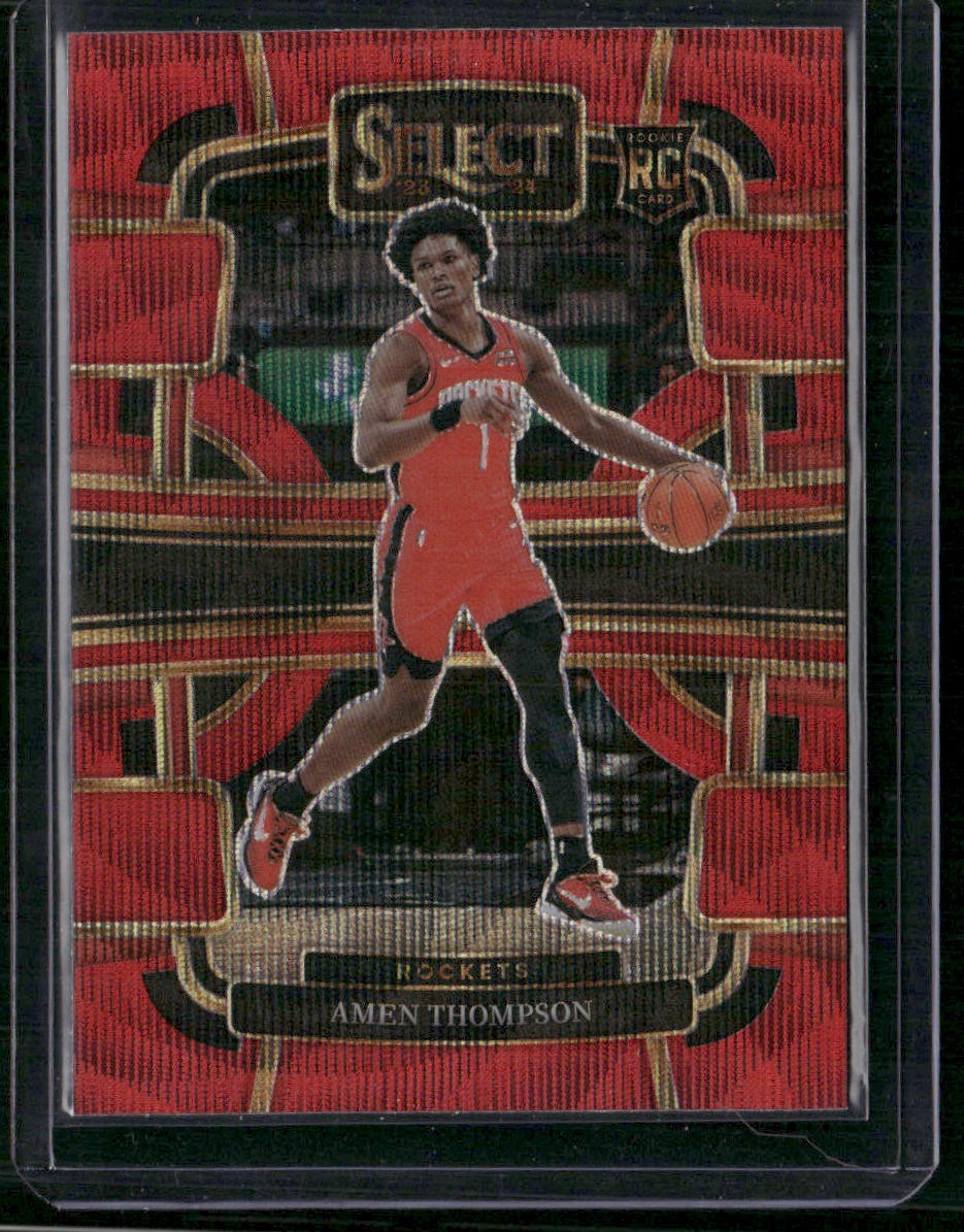 2023-24 Panini Select #96 Amen Thompson Red Wave Prizms