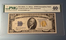 10 Dólares 1934 N África PMG 40 EPQ