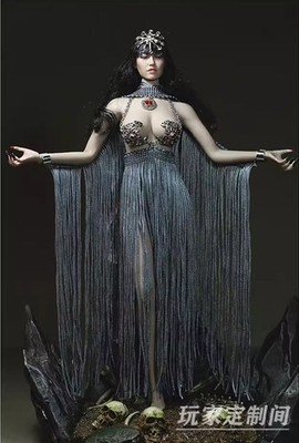 1/6 Female Metal Goddes Tassels Dress Set Fit 12'' PH TBL Action Figure Body