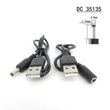 DC 3.5mm x1.35mm to USB 2.0 Male A male to Male female charging Cable Power