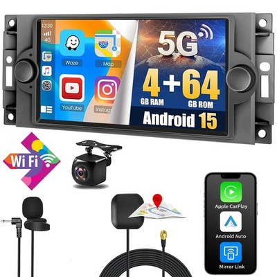 CarPlay For 2006-2008 Dodge Ram 1500 2500 3500 Android 15 Car Radio Stereo GPS