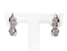 10K White Gold & Diamond Earrings