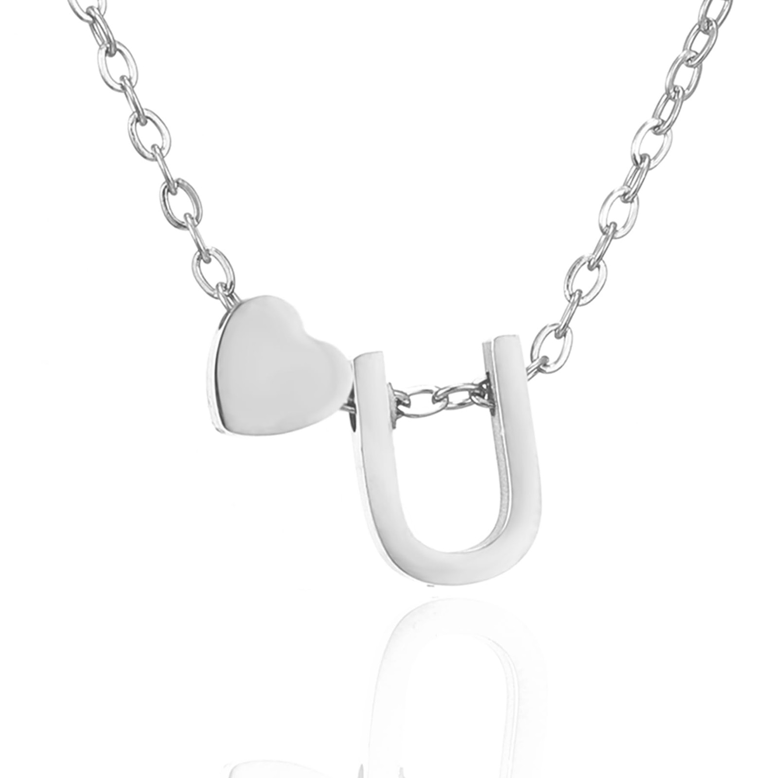 Collier Cœur Lettre Initiale en Argent - Le Symbole de Votre Amour
