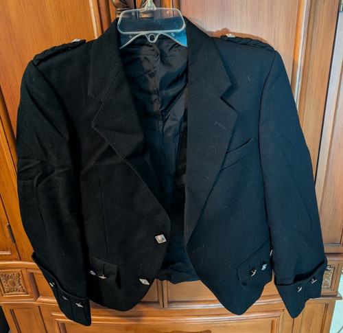 4 piece set Kilts, Prince Charles Dress Jacket, Socks Kirk Wynd Highland shop