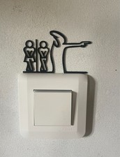 Decoration Interrupteur La Ligne – Toilette – Décoration Murale