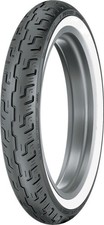 Dunlop D401 Cruiser/Touring Tire 100/90-19 W-Whitewall 57H Front Bias Tubeless