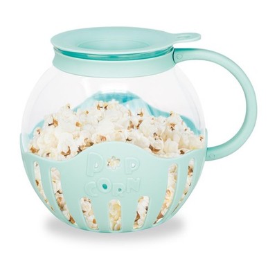 Popcornbox Glas 22L spülmaschinenfest Blau Silikon-Buttergitter JOCCA