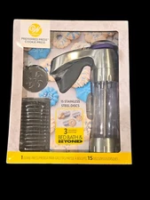 Wilton Preferred Press Cookie Press Set - 15 Stainless Steel Discs BBB Exclusive