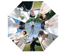 CHEN ZHE YUAN Umbrella Triple Fold Automatic Black Rubber Sunscreen 98cm