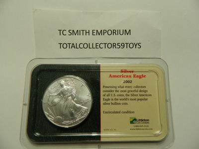 #ad 2002 Walking Liberty Silver Dollar Coin in Littleton Show Pack $82.00