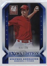2013 Panini Elite Extra Edition Status Blue Die-Cut 20/100 Stephen Gonsalves 0q3