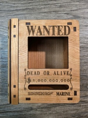 Wooden ''Wanted'' Deck Box - Fits 61 sleeved card