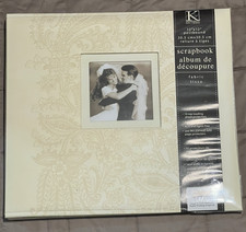 K  Company Embossed Paisley Wedding 12 12 Post-Bound Album   10 Sheets.