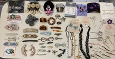 Hair Accessories Large Lot Vintage -Now Barrettes Clips Pins Head Bands