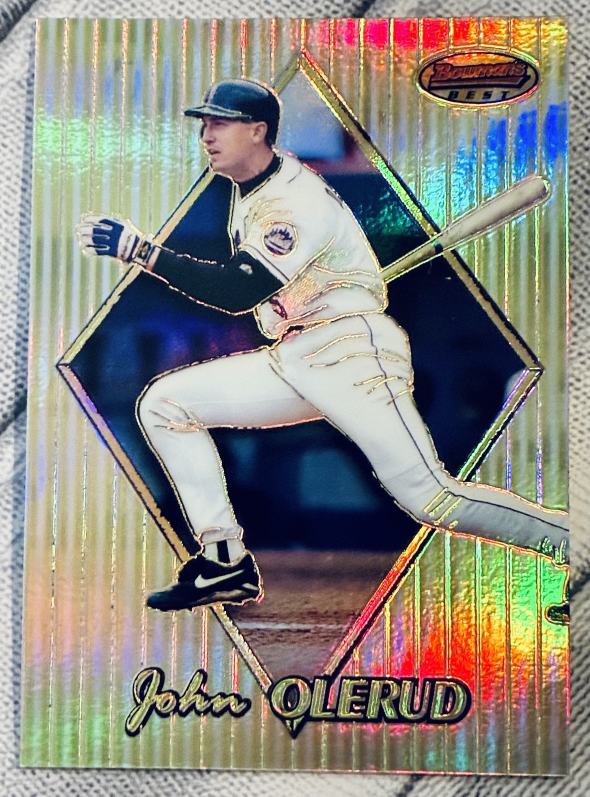 1999 Bowman's Best REFRACTOR #40 John Olerud Mets RARE PARALLEL /400