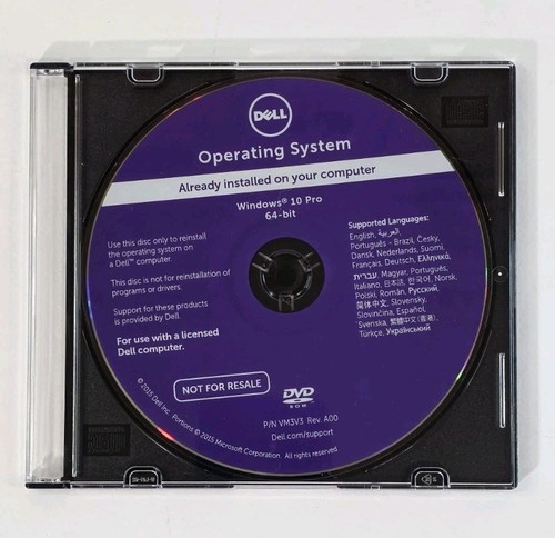 Microsoft Windows 10 Pro DELL Reinstallation DVD Disk - Picture 3 of 3