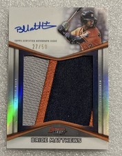 Brice Matthews 2025 Bowman’s Best Prospect Game Worn Patch Auto Relic 27/50!