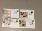 Four Japan fdc and maxi card with same stamp diff pictures