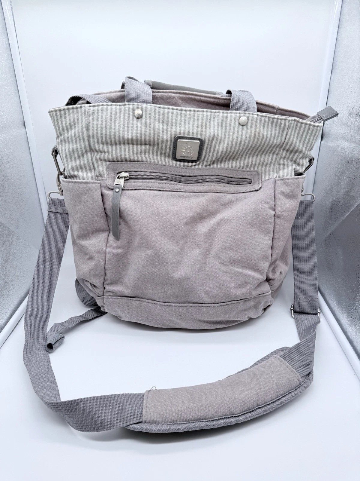 Ergobaby The Coffee Run Tall Tote Backpack Baby Diaper Bag Grey Unisex