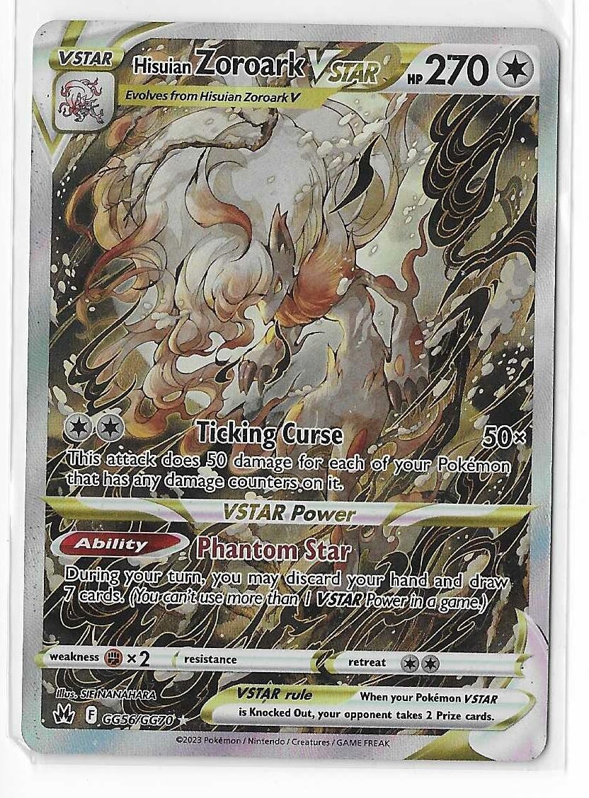 Hisuian Zoroark VSTAR GG56/GG70 Crown Zenith Galarian Gallery Pokemon TCG LP