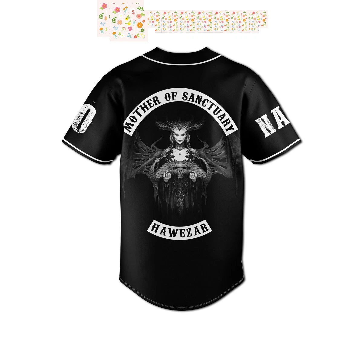 Diablo VI Mother of Sanctuary Hawezar Personalized Baseball Jersey
