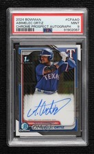 2024 Bowman Chrome Prospect Auto Abimelec Ortiz #CPA-AO PSA 9 MINT