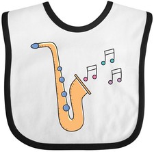 Inktastic Saxophone Player Music Baby Bib Saxophonist Student Apparel Clothing