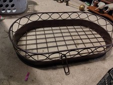Oval wrought iron ceiling hanging kitchen pot...