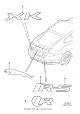 Jaguar Genuine C2P22267 Leaping Emblem Badge Fits XK 2006-2014 (From B00379)