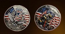 9/11 343 Firefighter Never Forget Memorial Militaria Challenge Coin