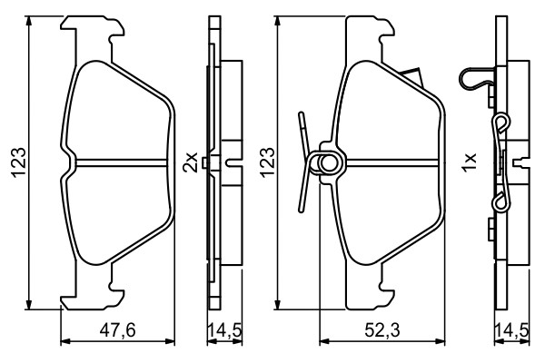 1X Bosch 0 986 494 836 Bremsbelagsatz Scheibenbremse FüR Subaru-image