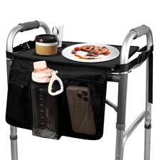 Walker Tray for Folding Walker, Tray for Walker for Seniors Detachable with C...