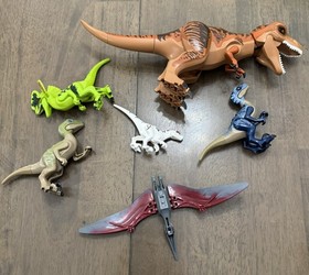 Lego Tyrannosaurus Minifigure Jurassic Park World Raptor Dinosaur Lot 