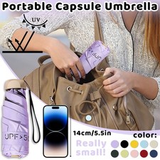 Sun Umbrella Small Portable Capsule Umbrella Rain Umbrella Women's Sunny And