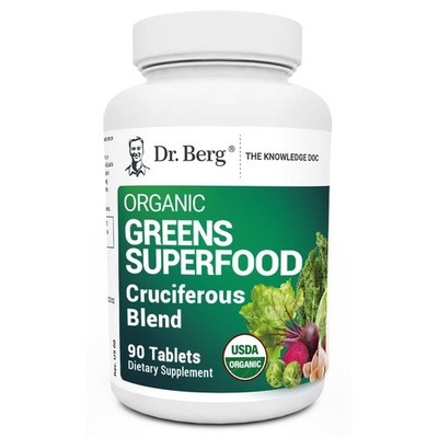 Dr. Berg's Greens Superfood Cruciferous Vegetable 90 Count (Pack of 1)