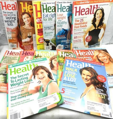 13 Health Magazines 2006 / 2007 Weight Loss Healthy Eating Exercise Recipe R35JK