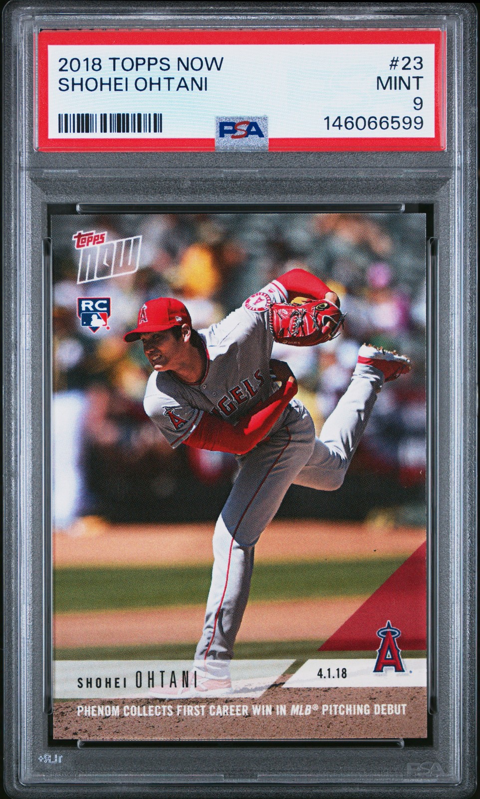 2018 TOPPS NOW #23 SHOHEI OHTANI ROOKIE RC PSA 9