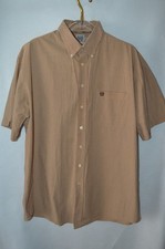 Cinch Shirt Men's Brown Check/Plaid S/S Button Western Cowboy Cotton SZ XXL