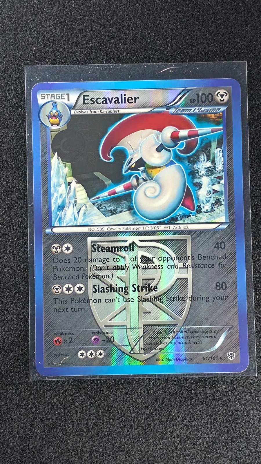 ESCAVALIER | 61/101 | REVERSE HOLO R NM/M | PLASMA BLAST POKEMON