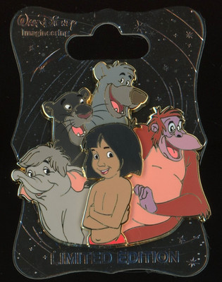 WDI MOG Character Cluster Jungle Book Mowgli Baloo LE 250 Disney Pin