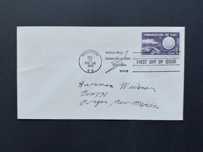 GandG Stamps US FDC #1173 Echo I Pictorial Postmark No Cachet