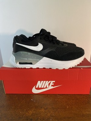NEW Nike Air Max System Women Shoes, Black/Wolf Grey/White, Size 8.5M NIB