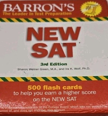 Barron's NEW SAT Flash Cards 3rd Edition - 70 MATH MULTIPLE CHOICE CARDS NO BOX 