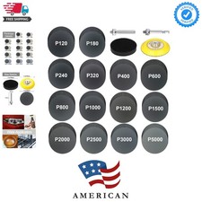 140Pcs 3 Inch Wet Dry Sanding Discs, Assorted 120 to 5000 Grit Silicon Carbid...