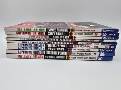 Superman Batman TPB Lot 9 Graphic Novels Loeb McGuinness Turner Hardcover DC