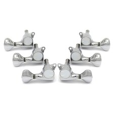 Acoustic/Electric Guitar Machine Heads Sealed Tuning Key Pegs Tuners 3L3R Silver