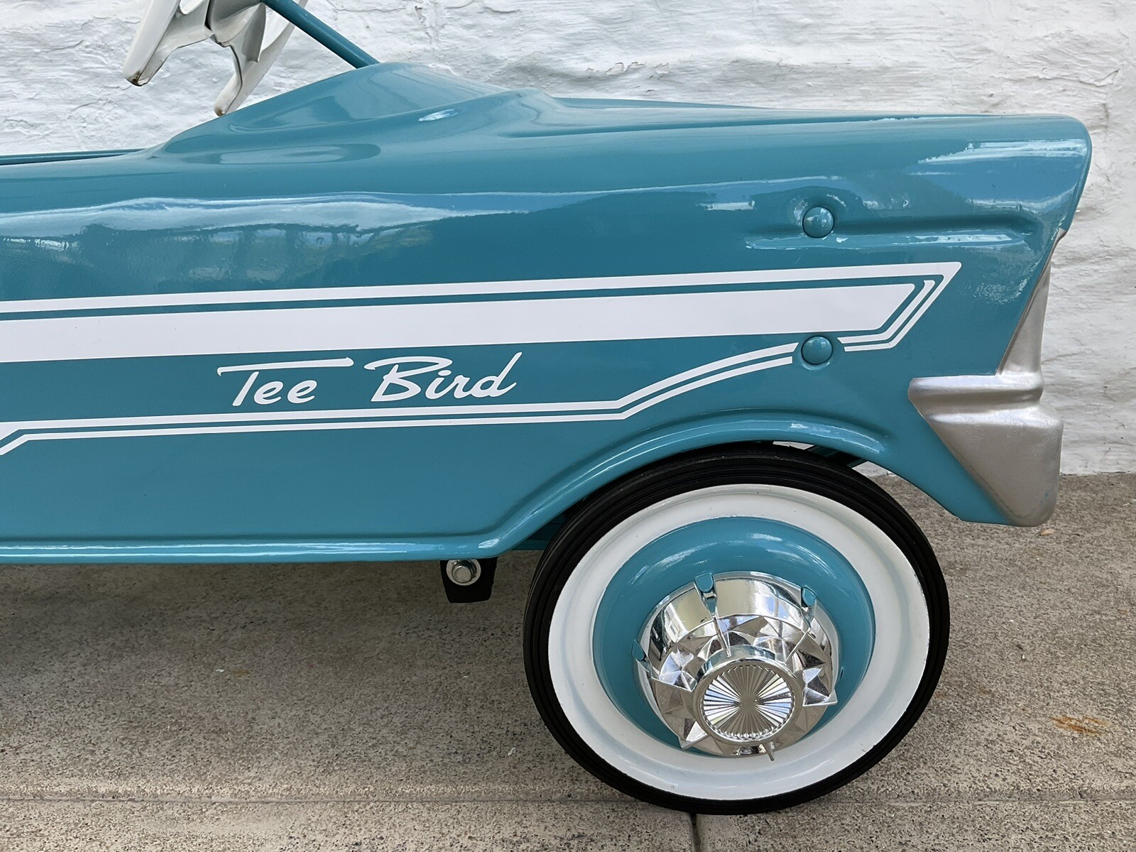 Vintage 1960s Tee-Bird Pedal Car Pressed Steel Beautifully Pro Restored