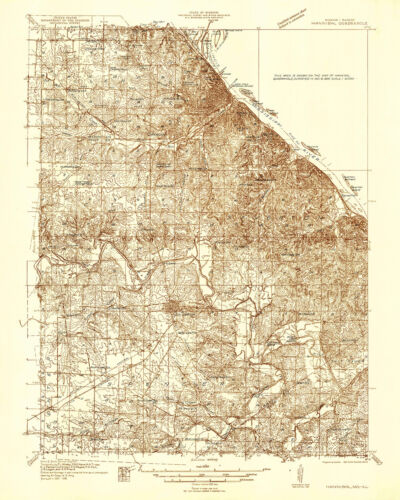 1936 Topo Karte von Hannibal Missouri - Bild 1 von 3